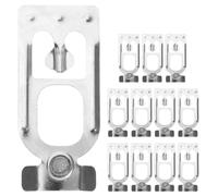 Lurrose 12pcs Pallet Rack Safety Clip Shelf Support Peg Pin Teardrop Connector, Carbon Steel Galvanised, Silver, for Industrial Storage Warehouses