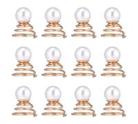 Lurrose 12pcs Pearl Spiral Hair Pins Twists Coils Hair Clip Pearl Swirl Clip Bridal Wedding Accessories for Women Girls