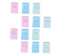 Lurrose 12pcs Portable Coil Notebook Set A7 Size Mini Memo Pads Binder Ring Design Blank Inner Paper for Trip and Stationery Use, Simple and Creative Notebooks Random Color