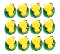 Lurrose 12pcs Realistic Plush Chick Decorations Set with Nest Soft Fluffy Farm Chick for Easter Party Favors Portable Mini Stuffed Animal Figurines for Travel