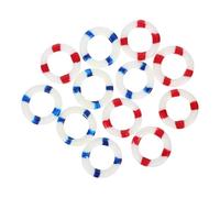 Lurrose 12pcs Resin Life Buoy Decorations Miniature Swim Ring Models Realistic Mediterranean Style Table Decor for Craft and Mini House Scene
