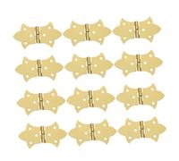 Lurrose 12pcs Retro Butterfly Hinges for Cabinet Antique Jewelry Box Hardware with Screws Compact Durable Small Cabinet Door Hinges for Wooden Boxes Toolbox
