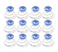 Lurrose 12pcs Rhinestone Spiral Hair Pins Blue Bridal Swirl Hairpins Barrette Twists Coils Hair Accessories for Women Girl Wedding Bridal Party