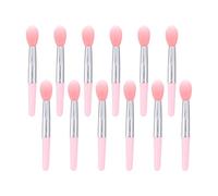 Lurrose 12pcs Silicone Lipstick Brush for Precise Application and Easy to Carry, Mini Lip Balm Applicator for Travel and Home Use, Pink Makeup Lip Brush for Those Who Love Makeup