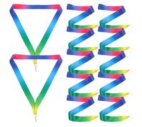Lurrose 12pcs Sport Award Medal Lanyards with Clips, Polyester Cotton Material, Securely Attached and Easy to Use, for Competition and Teenagers