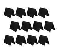 Lurrose 12pcs Tabletop Chalkboard Signs Mini Black Plastic Memo Boards Double-Sided Erasable Delicate Shape Black Matte Design Easy to Carry for Price Marking and Publicity