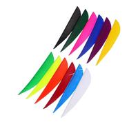 Lurrose 12Pcs Teardrop Fletching Lightweight Easy to Install Arrow Accessories for and Target Practice Precision Flight Stability Aiming Accuracy