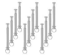 Lurrose 12sets Hand Fan Repairing Kit Folding Fan Shaft Rivets and Nuts Stainless Steel Silver for DIY Crafting and Easy Repair