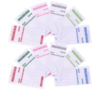 Lurrose 12sheets Portable Budget Sheets Daily Expense Record Cards for Home Office and Travel Multi-color Budget Planner Inserts for Cash Management