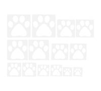 Lurrose 14Pcs Dog Paw Print Stencils for Painting Plastic Hollow Spray Paint Templates for Wall Crafting and Canvas Art Projects