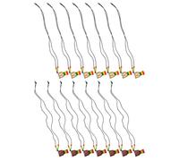 Lurrose 14pcs Hand Drum Neck Pendant Necklace Decors Creative Wood Leather Nylon Neck Adornment Hanging Accessories for Dancing Parties Assorted Color African Drum Shape