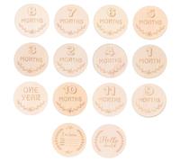 Lurrose 14Pcs Wooden Monthly Milestone Cards for Newborns Photography Props Shower Capture Precious Growth Moments Unique Month Marker Signs