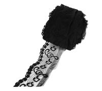 Lurrose 15 Yards Black Lace Fabric Music Note Pattern Easy to Use Lace Trim for DIY Clothing Accessories Creative Comfortable Decorative Border Slip Skirt