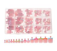 Lurrose 150pcs Press On Toe Nails, 15 Sizes French Tips Toe Press On Nails with Box, Soft Gel Thick False Toenail Extension, Reusable Women Square Toenail Tips