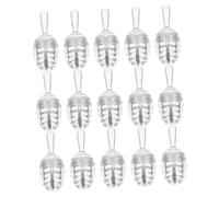 Lurrose 15pcs DIY Lip Gloss Tube Honey Pots Shaped Refillable Reusable Plastic Containers for Commercial Sample and Business Trip