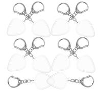 Lurrose 15pcs Guitar Pick Holder Case Keychain Acrylic Plectrum Organizer Pendant Protective Compact Display Box for Guitar Players and Enthusiasts in Studios and Performing