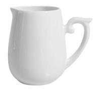 Lurrose 160ml Ceramic Creamer Pitcher, Premium White Bone China Milk Jug with Ergonomic Handle, Small Porcelain Sauce Pourer for Coffee, Latte Art, Syrup, Gravy & Afternoon Tea