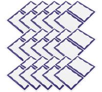 Lurrose 160pcs White Name Tags Stickers with Blue Border, Self-Adhesive Label Stickers for School, Office, and Home Use, Daycare Labels for Clothes and Water Bottles