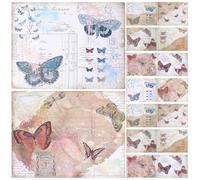 Lurrose 16pcs Scrapbooking Vintage Paper Decorative Set for Art Craft and Journaling Suitable for Photo Albums and Letter Writing with Easy Recording