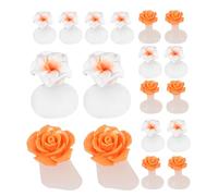 Lurrose 16pcs Silicone Toe Separators for Pedicure, Toe Spreaders for Nail Polish, Reusable Nail Art Tools to Protect Feet and Help Avoid Colouring Mistakes