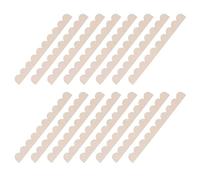 Lurrose 16pcs Unfinished Scalloped Wood Moulding Trim 40cm X 4cm Decorative Edge for Wall Cabinets, Shelves, and DIY Craft Furniture Door Frames in Natural Wood