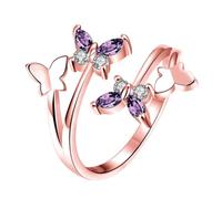 Lurrose 18k Gold Adjustable Open-end Ring Elegant Insect Motif Fashionable for Daily Wear and Gathering, Stylish Golden Ring Suitable for Most People