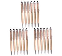 Lurrose 18pcs Ball Point Pen Capacitor Touch Screen Metal Pen Wafer Beads Diamond Capacitor School Office Stationery for Tablet Use