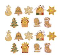 Lurrose 18pcs Christmas Style Resin Phone Case Decoration Accessories Adorable Xmas Ornament for DIY Crafts Premium Resin Material Creative Mobile Cover Embellishments