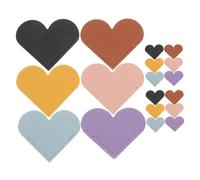 Lurrose 18pcs PU Heart Bookmarks Cute Heart Shaped Corner Page Holders for Women Men Teachers Soft Love Bookmarks for Reading Lovers Gifts