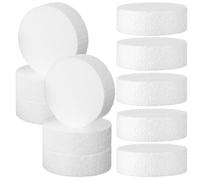 Lurrose 18pcs Round Foam Circles 7.5cm X 2.5cm Thick Foam Blocks for Cake Decorating, Wedding Display Dummies, and Craft Projects