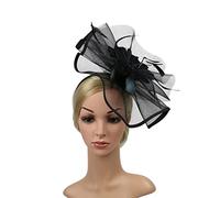 Lurrose 1pc Creative Black Fascinator Headband Gauze Flower Design for Parties Festivals and Cosplay Lightweight and Comfortable Headdress for Women