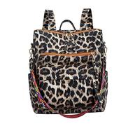 Lurrose 1Pc Large Capacity Student Backpack Leopard Printing Book Bag Fashion Travel Bag