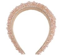 Lurrose 1pc Rhinestone Headband for Women, Crystal Beaded Headbands Padded Rhinestone Headband for Women Girls (Coffee)
