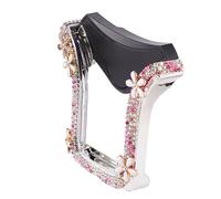 Lurrose 1Pc U Type Gravity Car Phone Support for Air Conditioning Port Multi Function Mobile Holder with Rhinestone Design Compatible with All Smartphones Safe One Hand Operation Durable