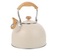 Lurrose 2. 5L Whistling Tea Kettle Stainless Steel Tea Pot Hot Water Boiling Jug Flat Bottom Sounding Water Warmer Container for Home Gas Stovetop