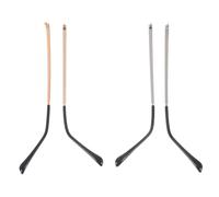 Lurrose 2 Pair Silver Eyeglasses Arms Replacement Spare Pairs Made of Steel and Silicone with Temple Tips for Eyeglasses and Spectacles, Sturdy Fit for Glasses Repair and Frame Restoration