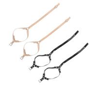 Lurrose 2 Pairs Adjustable High Heels Shoelaces Shoes Strap Elegant Pu Leather Geometric Pattern Easy to Use for Female Friends and Families High Heels