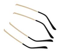 Lurrose 2 Pairs Gold Glasses Arms Replacement Temples Universal Eyeglass Repair Accessories for Men Women Compatible Eyewear Frames