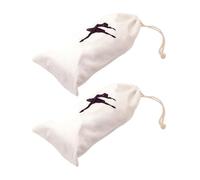 Lurrose 2 Pcs Ballet Shoes Storage Bag Drawstring Canvas Pouch Lightweight Portable Dance Bags for Women Girls Pointe Shoe Travel Accessories