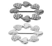 Lurrose 2 Pcs Dress Corner Knot Buckle Scarf Clasp Elegant Alloy Embellishment Smooth Edges All-match Accessory for Styles of Clothes