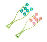 Lurrose 2 Pcs Flower-shaped Face Massagers Set Creative Chic Facial Rollers for Skin Care and Relaxation Portable Therapy Massage Tools for Face and Neck Random Color
