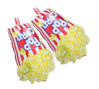 Lurrose 2 Pcs Popcorn-themed Foil Balloons Large Movie Night Party Decorations for Birthday Shower Carnival Themed Popcorn Balloon Easy Setup Unique Cinema Atmosphere