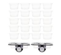 Lurrose 2 Pieces Reptile Feeding Ledge Cage Water Bowl with Sucker Design Sturdy Plastic Feeder Dishes for Reptile Tank Supplies Random Color