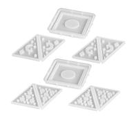 Lurrose 2 Sets Pyramid Candle Holder Silicone Mold Resin Epoxy Casting Molds for DIY Candle Making Resin Art Crafts Home Decorative Ornaments
