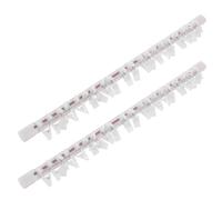 Lurrose 2 Sets Ticket Holder for Restaurant: Slide Order Check Rack - Self-Adhesive Metal Sliding Rail with Plastic Clip for Receipt Office Cubicle Wall Accessories