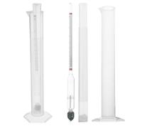 Lurrose 2 Sets Triple Scale Hydrometer for Wine Making Alcohol Density Measurement with 100ml Plastic Measuring Cylinder and Alcoholometer for Home Brew Beer Mead Sugar Testing