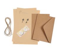 Lurrose 2 Sets Vintage Letter Paper and Envelopes Set Portable Writing Supplies with Fluent Writing Paper and Hemp Rope, for Greetings and Calligraphy Practice