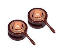 Lurrose 2 Sets Vintage Wax Seal Warmer with Spoon Heat Resistant Melting Pot for Efficient Wax Melting for Crafting Invitations Letters Color