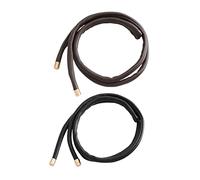 Lurrose 2 x Leather Headband Hair Rings Made of Leather Hair Bobbles Hair Rope Ponytail Holder Made of Leather Viking Hair Scrunchie Ponytail Braid Holder France Personality Miss