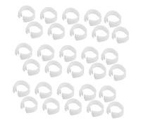 Lurrose 200pcs Chicken Leg Bands with Easy Clip Design for Poultry Identification Blank White Foot Rings for Pigeons and Chicks Safe and Precise Fit for Efficient Bird Management